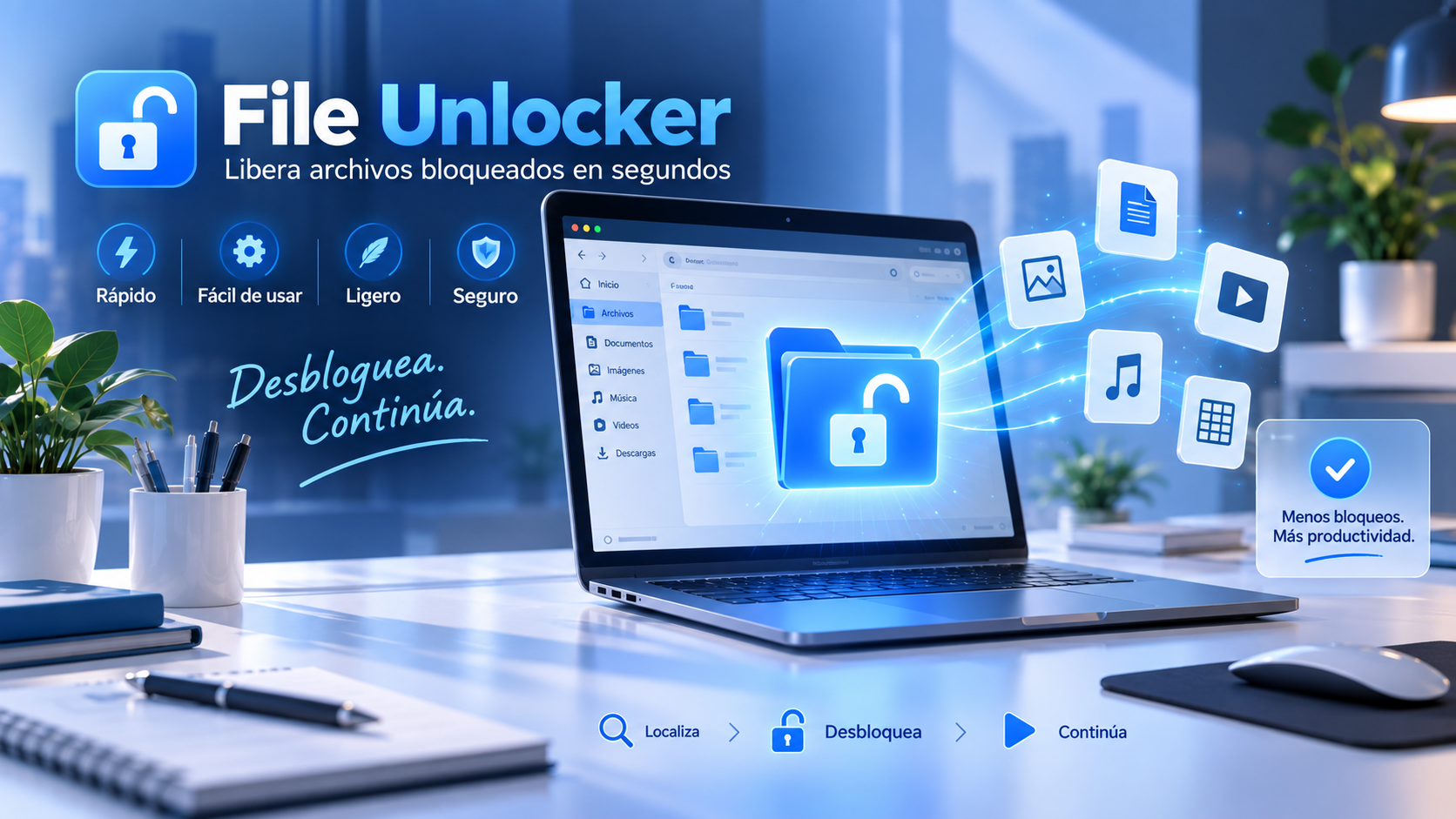 File Unlocker para desbloquear archivos retenidos por procesos de Windows